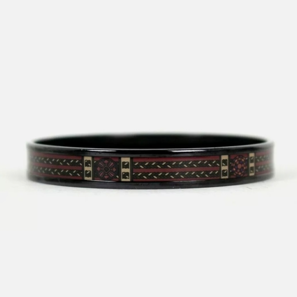 🚫Sold🚫🌺HERMES🌺 Burgundy LES RUBANS DU CHEVAL - Picture 5 of 16